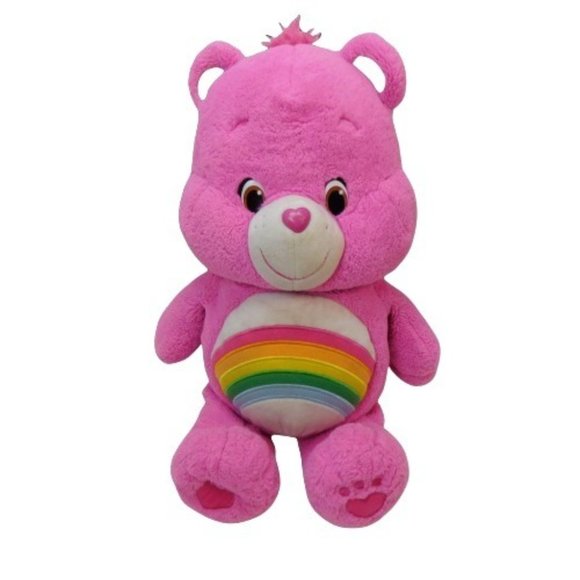 Care Bear Cheer Bear 20" 2015 Plush Rainbow Stuffed Animal - Picture 1 of 8
